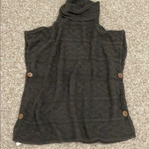 Paper store knit cowl turtle neck sweater
